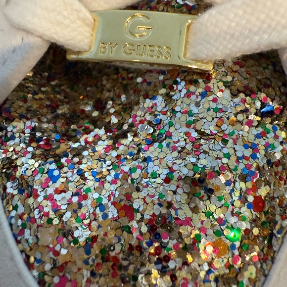 Guess White Sneakers with Multicolor Glitter Size 9 - Picture 8 of 10